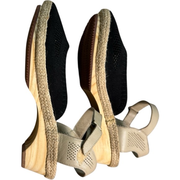 Jax & Bard Castine Size US 11.5 EU 42  Women's Black Mesh & Wood‎ Shoes - Picture 6 of 8